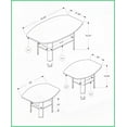 thumbnail image 4 of 3-Piece Coffee Table & End Table Set, Black/Grey Laminate, Rounded Edges & Lower Shelves, Transitional Style for Living Room, 4 of 5
