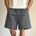 thumbnail image 2 of XuJwPNcy Mens Athletic Shorts Lightweight Cotton Drawstring Baggy Sweat Shorts Gym Workout Bermuda Shorts Summer Clothes, 2 of 7