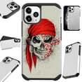 thumbnail image 1 of Compatible with iPhone 12 Pro Max Hybrid Fusion Guard Phone Case Cover (Pirate Skull), 1 of 1