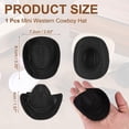 thumbnail image 2 of Sombreros de Vaquero Mini Uxcell, Sombrero Miniatura Negro de Vaquero Occidental para Manualidades y Decoración, 2 of 6