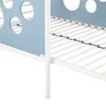 thumbnail image 2 of 60" L-Shape Metal Bunk Bed with Cut Out Panels - White / Light Blue, 2 of 6