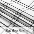 thumbnail image 5 of Buffalo Plaid Window Treatment Set,Light Filtering Curtain Woven Lines Pattern Drapes for Living Room and Bedroom, Semi Sheer Rod Pocket Modern Farmhouse Style 2 Panels 40"x84",Black&White, 5 of 7