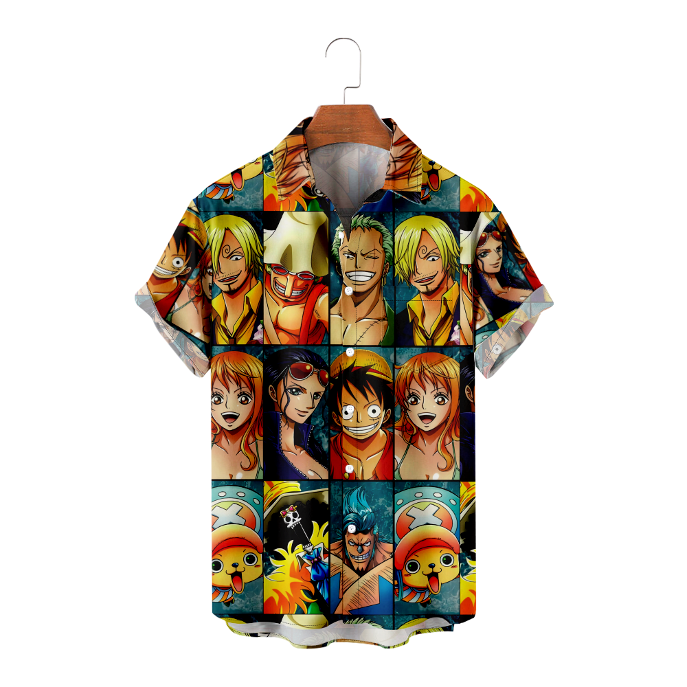 ONE PIECE Monkey D Luffy Hawaiian Shirt Men Summer Boys 3d Shirts For one-piece-monkey-d-luffy-hawaiian-shirt-men-summer-boys-3d-shirts-for