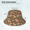 thumbnail image 3 of Pofeuu Squirrel Mushroom Yellow Flower Print Bucket Hat for Women Men Reflective Bucket Hats Beach Summer Sun Hat Travel Fisherman Cap, 3 of 6