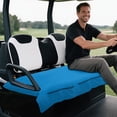 thumbnail image 4 of Bulopur Deep Blue Golf Seat Covers for Cart Washable Golf Cart Towel Seat Covers with 4 Front Pockets& Nonskid Bottom Fits for EZGO, Yamaha, Club Car, 4 of 8
