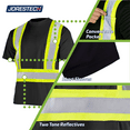 thumbnail image 6 of JORESTECH 5-Pack Hi-Vis Short Sleeve Safety Shirt, Two-Toned (Black, XS), 6 of 10