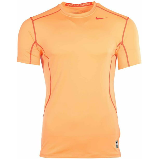 Haz todo con mi poder Fabricante lógica Nike Pro Combat Fitted Compression Shirt Orange Core Size M - Walmart.com