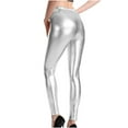 thumbnail image 6 of Aloohaidyvio Terra and Sky Pants Plus Size,Women's High Elasticity High Waist Shiny Leather Skinny Pants, 6 of 6