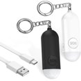 thumbnail image 1 of Personal Safety Alarm for Women - 130DB Safe Sound Personal Alarm - Personal Security Alarm Keychain with LED Lights- Black&White, 1 of 4
