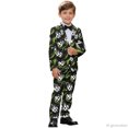 thumbnail image 4 of Whosucclay Green Star Soccer Elastic Waist Boy Suits, 2 Piece Boys Suit Single Button Design Polyester Fabric Formal Wear Outfit for School Wedding, 4 of 10