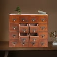 thumbnail image 3 of 16 Drawers  Vintage Tabletop Library Card Catalog Cabinet Apothecary Storage Box, 3 of 24