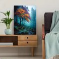 thumbnail image 5 of Foggy Autumn Forest Tree Canvas Print, Modern Nature Landscape Art, Home Wall Decor, 5 of 8