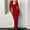 Red, variant on Gspmoly Casual Dresses for Women, Women'S Versatile Turndown Collar Solid Color Fashion Tight Fitting Cutout Dress Cocktail Dress Weekly Deals
