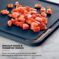 thumbnail image 3 of KitchenAid Classic Plastic Cutting Board with Trench, Non-Slip Edges, Dishwasher Safe, 11x14, Ink Blue, 3 of 5