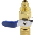 thumbnail image 4 of Brass Straight Shut-Off Valve Air Conditioner Ball Valve Adapter 1/4In SAE, for Refrigerant R22 R12 R410a Charging Hoses HVAC Tools And Equipment, 4 of 5