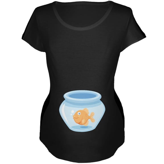 Fish Bowl Costume Maternity Soft T-Shirt - X-Large