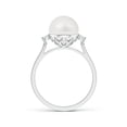 thumbnail image 2 of ANGARA South Sea Cultured Pearl Ring with Diamond Accents in 925 Sterling Silver for Women | June Birthstone, Birthday, Anniversary, Jewelry Gift for Women | Pearl Ring, 2 of 8