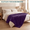 thumbnail image 6 of PAVILIA Soft Lightweight Fleece Throw Blanket for Couch Sofa, Purple, 50x60, 6 of 9