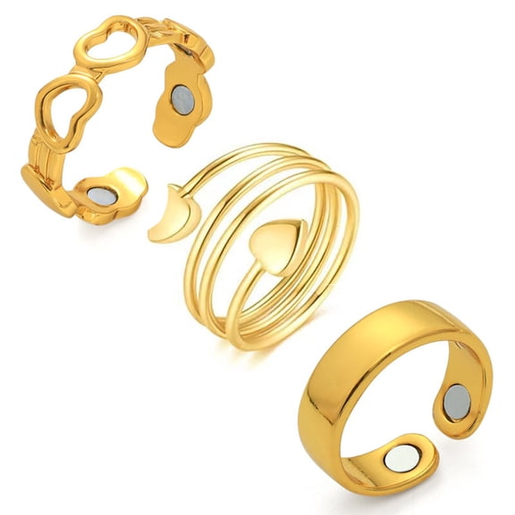 DESIGNICE Copper Rings for Women,Copper Magnetic Rings Thumb Rings for Lymphatic Drainage,Adjustable Jewelry for Women