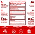 thumbnail image 2 of TC Nutrition Hydramino EAA + BCAA Powder - Essential Amino Acids Supplement w/ Glutamine and Electrolyte Powder For Max Recovery, Energy, Strength, and Hydration | 40 Servings (Vegan, Peach Rings), 2 of 5