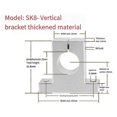 thumbnail image 5 of 2 Pcs Linear Motion Rail Clamping Rod Rail Guide Support Shaft Bracket Coupling Mount SK25 25mm, 5 of 5