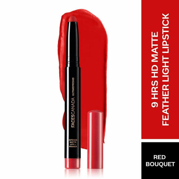Facescanada Ultime Pro HD Intense Matte Lips and Primer, Red Bouquet 18, 1.4g