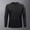 Black, variant on WIZUTIZ Mens Althletic Shirts Long Sleeve Crew Neck Stretch Slim Fit Breathable Shirts Base Layer Running Workout Active Tops