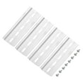 thumbnail image 1 of Unique Bargains DIN Rail Slotted Aluminum Mounting Guide 4 Inch x 1.4 Inch x 0.3 Inch Silver Tone 4 Pcs, 1 of 4