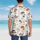 thumbnail image 4 of Fotbe Mushrooms And Butterflies Camisa Hawaiana para Hombre Unisex – Camisa Casual de Verano con Botones de Manga Corta de Algodón y Lino,XX-Large, 4 of 7