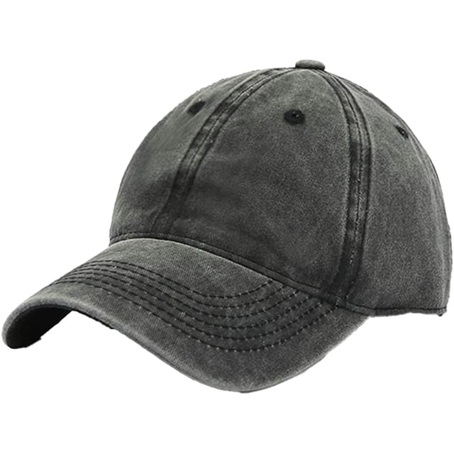 LinYooLi Retro Solid Baseball Cap for Women Men Trendy Denim Feel Soft Adjustable Skullcap Hats All Season Casual