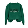 thumbnail image 2 of Tawop Sweatshirt Womens Top Womens Sweatshirts Crew Neck Long Sleeve Graphic Hoodless Army Green L, 2 of 3