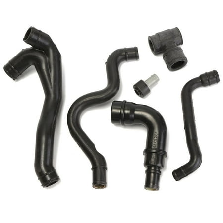 - 6Pcs Black Car 1.8T AWW AWP Engine Crankcase Breather Hose Kit For VW Jetta Golf MK4 99-03