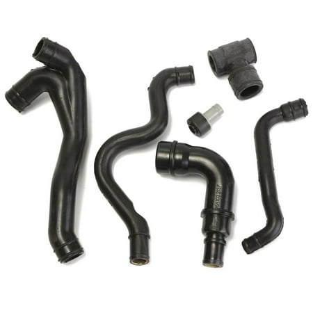 6Pcs Black Car 1.8T AWW AWP Engine Crankcase Breather Hose Kit For VW Jetta Golf MK4