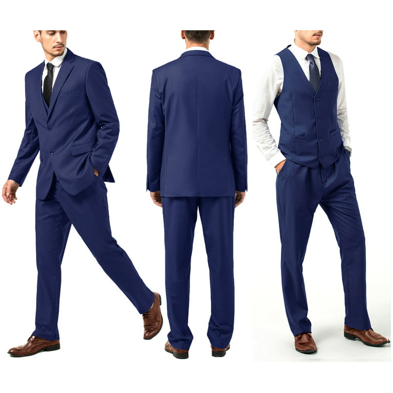 Men Suit Stylish Navy Blue Suit 3 Piece Suit Business Suit for Men Dashing  Suit Slim Fit. 