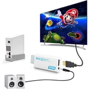 Wii to HDTV Adapter,High definition audio and video converter,Supports 720p or 1080p,Compatible with HDCP(White)