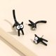 thumbnail image 4 of Lindos pendientes sencillos de gatito. Los pendientes creativos desmontables cuentan con un lindo diseño de gatito., 4 of 6