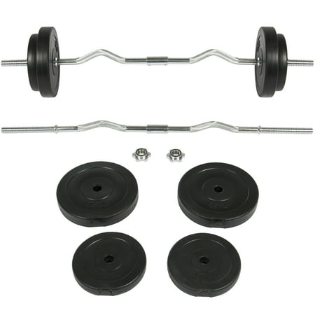 Best Choice Products 56lb Curl Bar Barbell Weight Set Gym Lift Best Choice Products 56lb Curl Bar Barbell Weight Set Gym Lift Exercise Workout