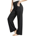 LEIWAO Womens Leggings Yoga Pants Ladies Wide Leg Sweatpants With