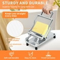 thumbnail image 2 of Commercial Cheese Slicer, Aluminum Alloy Block Cheese Cutter with 3/8" and 3/4" Stainless Steel Blades, Cheese Butter Cutting Board Slicer Cutting Blade Replaceable, Silver, 2 of 7