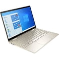 thumbnail image 4 of HP Envy 2-in-1 Laptop 13.3 inch FHD Touchscreen Evo Platform 4-Core Intel i5-1135G7 Iris Xe Graphics WI-FI 6 Win 10 Home Fingerprint, 13M-BD0063DX, Warm Gold, i5 | 512GB SSD | Win10, 4 of 5