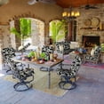 thumbnail image 6 of ARDEN 4-Pack Outdoor Patio Dining Chair Cushion, 20x44, Rain-Proof Seat Pad, Fade-Resistant Outdoor Cushion Ashland Black Jacobean, 6 of 13