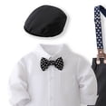 thumbnail image 4 of Qopobobo Boy Suit Set Toddler Boy Suits Baby Gentleman Wedding Outfit Formal Dress Shirt Vest Bowtie Pants 4Pcs Boys Suit Clothes Set Black,12-18 Months, 4 of 4