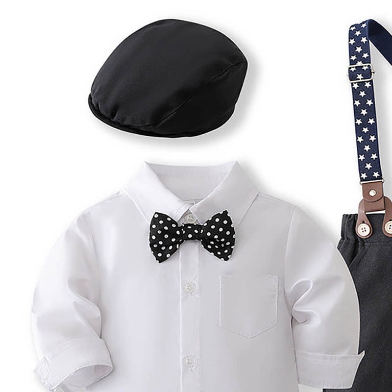 18 month black dress shirt YIWULABaby Boy Long Sleeves Gentleman Outfit Clothes Sets Toddler Formal Bowtie Suspender Pants Wedding Suits(12-18 Months,Black) whether worn alone on