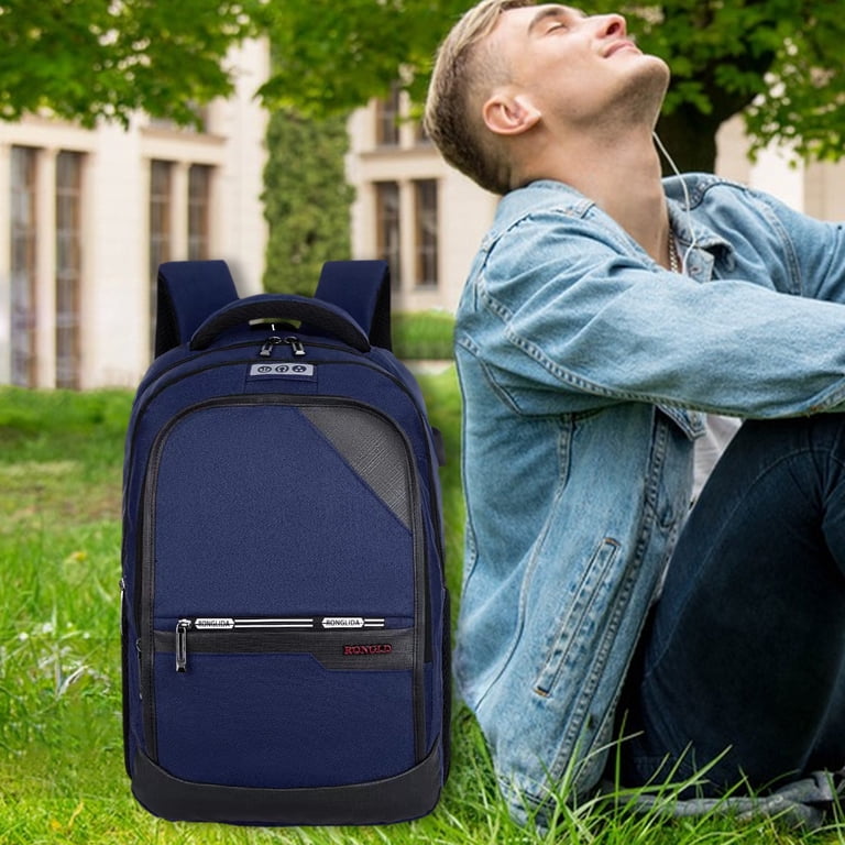 Large Capacity 20 Inch Linen Backpack | 16 Inch Laptop Compartment | USB  Charging Port | Padded Straps for Students, School, Travel & Hiking -  Walmart.com