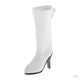 thumbnail image 1 of 2 pares de 1: 6 BJD Dolls White PU Leather High Boot Shoes para DOD Doll, 1 of 2