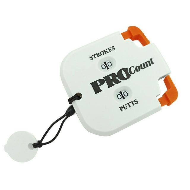 Handy Golfs Shot Count Stroke Putt Score Counter Professional Scoring Keeper with Key Chain Training Aids Result Indicator White Orange