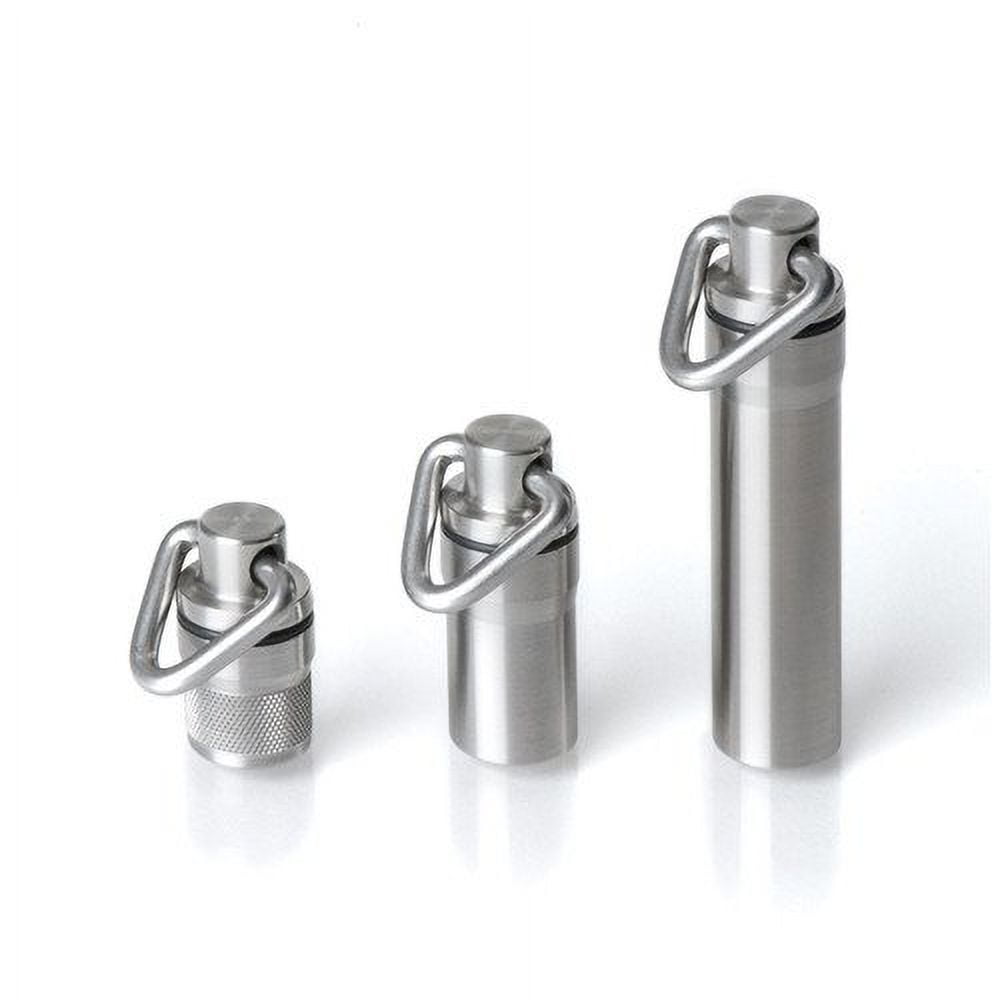 GUS Micro Pill Fob, Made in USA, Stainless Steel Keychain Pill Holder, Holds Two Emergency Aspirin, Ultra Compact Design