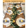 thumbnail image 4 of 13 Inch Round Placemats Set of 4, Thanksgiving Orange Pumpkins Non Slip Heat Insulation PP Table Mats, Fall Leaves Autumn Rustic Washable Place Mats for Kitchen Dining Party Table Decor, 4 of 7