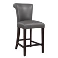 thumbnail image 4 of Wallace & Bay Carrillo III 24 in. Faux Leather Upholstered Counter Stool - Set of 2 - Gunmetal G, 4 of 5