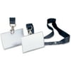 DURABLE, DBL821719, Breakaway Lanyard Click-Fold Convex Badges, 10 / Pack, Clear